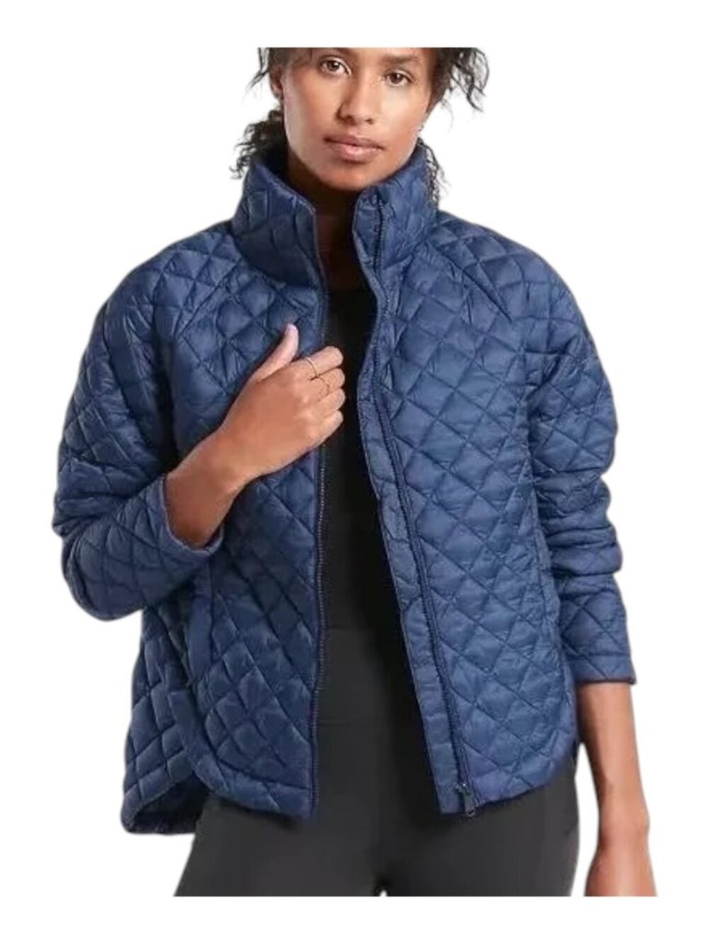 Athleta Blue Whisper Featherless Puffer Jacket 2X
